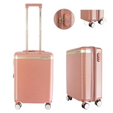 Imagem de Mala de Bordo Rígida ABS com Rodas 360 Graus, Cadeado TSA Integrado, Alça Retrátil em Alumínio, 10Kg, 55x35x23cm (Rose)