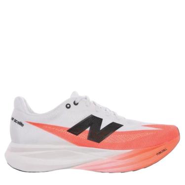 Imagem de Tênis New Balance Fuelcell Supercomp Elite V5 Masculino Branco/Laranja-Masculino