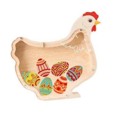 Imagem de Generic Cofrinho em forma de porquinho, enfeite de mesa, caixa para guardar dinheiro, estatueta, pote para economizar dinheiro para sala de estar, quarto, Galinha