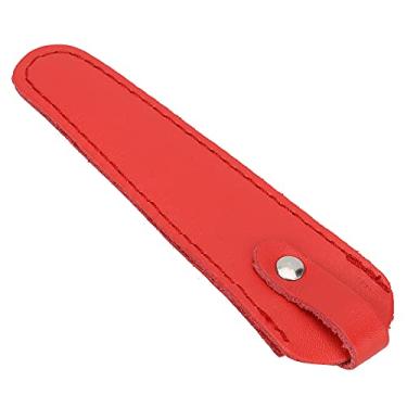 Imagem de Yinhing Saco de Tesoura, Suporte de Armazenamento de Tesoura de Couro do Plutônio para Ferramentas de Cabeleireiro, Com Design Portátil para Uso Doméstico e Profissional (vermelho)