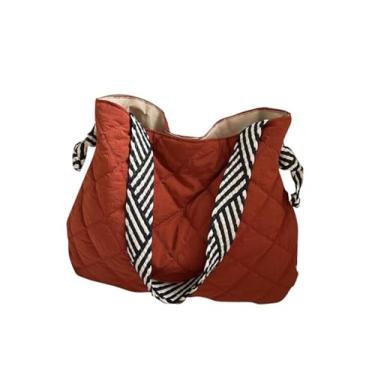 Imagem de RYZGOJV Sacola grande de lona de algodão super forte, bolsa de pano reutilizável para compras de supermercado, bolsa leve para mulheres - laranja