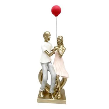Imagem de Generic Estatueta de casal, escultura abstrata, estátua decorativa para mesa, ornamento para o Dia dos Namorados, escritório, entrada, armário, aniversário, Style B