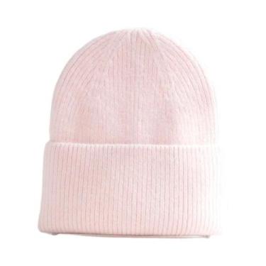 Imagem de Gorro Feminino Azul De Lã Cashmere E Angorá Quente Para Inverno, Touca