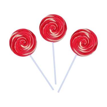 Imagem de Pirulito psicodélico vermelho e branco com 50 unidades - Martinha