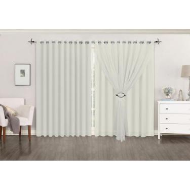 Imagem de Cortina Voil Liso 8.00 x 2.30 Forro Microfibra - J&C ACESSÓRIOS PARA C