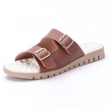 Imagem de Sandália  Feminina Rasteira Ortopédica Macia Para Esporão Massageadora