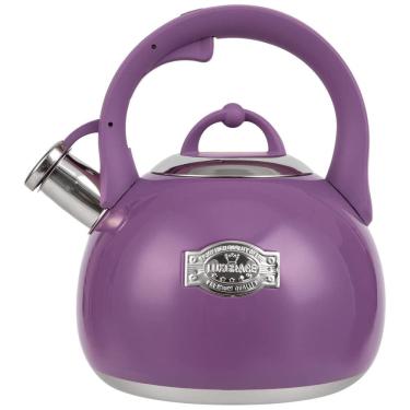 Imagem de Chaleira de Chá 3 Litros em Aço Inoxidável com Apito e Alça Ergonómica, LUXGRACE, Roxa