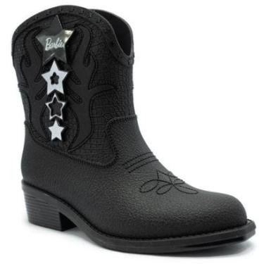 Imagem de Bota Barbie Western Grendene Kids Menina - Preto - 34-Feminino