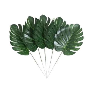 Imagem de Planta Artificial De Folha De Tartaruga Verde 10pcs Para Decoração De 