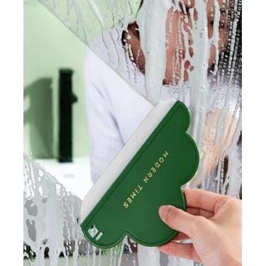 Imagem de Mini espelho de rodo de silicone, limpador de pia de cozinha para casa, cozinha, bancada, janela de carro e espelho de banheiro, verde