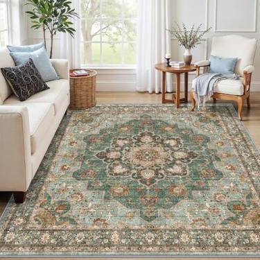 Imagem de TOPRUUG Tapete quadrado lavável 19 x 17 cm - Tapete macio para sala de estar para debaixo do sofá, tapetes antiderrapantes para quarto e sala de jantar - Decoração de casa de fazenda resistente a