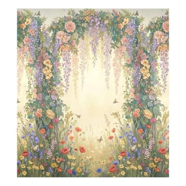 Imagem de SEHANY Vinhas vintage flores silvestres capa de ímã de máquina de lavar louça, painel magnético decorativo antiarranhões, adesivos de ímã de geladeira, decoração de flores de cozinha 58 x 66