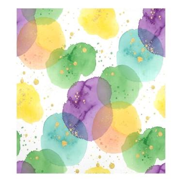 Imagem de Blueangle Mardi Gras Capa de ímã de lava-louças abstrata aquarela, decoração da capa frontal da máquina de lavar louça, adesivos de eletrodomésticos, adesivos de eletrodomésticos, 58 cm C x 66 cm