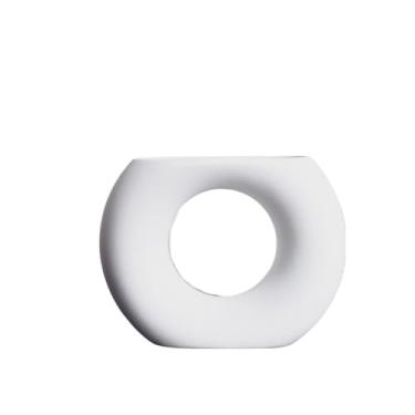 Imagem de Vasos para Flores Vaso de Cerâmica Branco Forno Arranjo Arranjo de Flores Sala de Estar Vaso Decorativo para Casa (Branco)