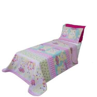 Imagem de Cobre Leito Infantil Solteiro 100% Poliéster 2 Peças Ursa - Lux Enxova