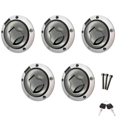 Imagem de 5 Tampas do Tanque Combustível Alumínio Honda Titan Fan 160 Bros 160 XRE 300 XRE 190 CG 160 Twister