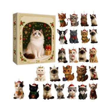 Imagem de Calendário Do Advento De Natal 2025 Para Amantes De Gatos Com 24 Dias,
