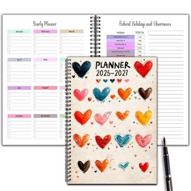 Imagem de 1 agenda 2025-2026, caderno espiral A5 com um caderno de tarefas, planejador de trabalho diário, perfeito para planejamento de casa e escritório (14,7 x 20,8 cm, 100 páginas) (B)