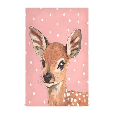 Imagem de xigua Conjunto de 1 panos de prato de cozinha de veado fofos, macios e altamente absorventes de secagem rápida para limpeza de pratos e limpeza à mão, 71 x 45 cm