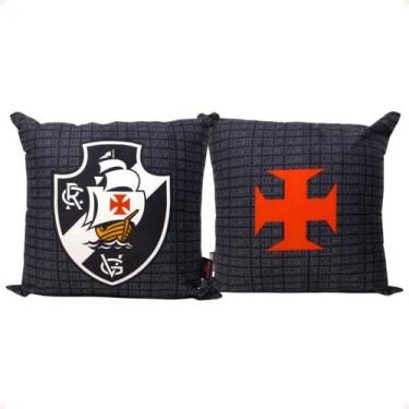 Imagem de Almofada Fibra Suede do Vasco da Gama 40x40cm Oficial Presente - Zona 