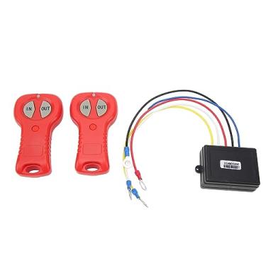 Imagem de Generic Kit de Controle Remoto de Guincho Sem Fio, Alta Segurança Eficiente para Caminhão ATV SUV, Segurança Aprimorada, Eficiência Aprimorada para Controle Sem Fio 12V 24V