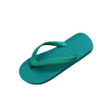 Imagem de Sandálias antiderrapantes de borracha unissex confortáveis com um design doce e ousado para uso ao ar livre, Verde militar, 38