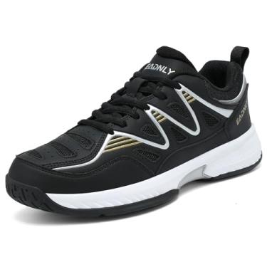 Imagem de EADNLY Tênis masculino extra largo Pickleball tênis leve antiderrapante para todas as quadras, Preto, 44
