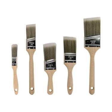 Imagem de Conjunto De Pincéis De Pintura De Ponta Dupla Grossa Com Cabo De Madei