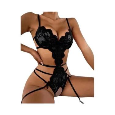 Imagem de Conjunto De Lingerie plus Size Sexy Com Renda, Sem Costas, Com Sutiã P