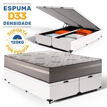 Imagem de Cama Box Baú com Colchão de Espuma D33 Millenium One Face Queen 158cm