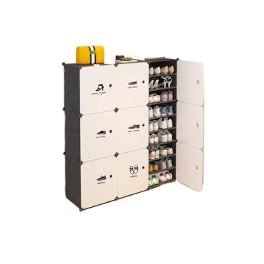 Imagem de Sapateira, sapateira, porta simples, multicamadas, à prova de poeira, caixa de armazenamento de sapatos interna, organizador de armazenamento de sapatos