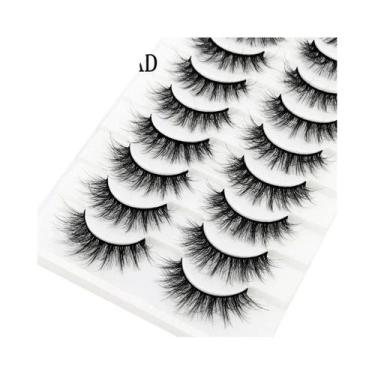 Imagem de Cílios Postiços Naturais Longos 3D De Mink, 10 Pares, Macios E Volumos