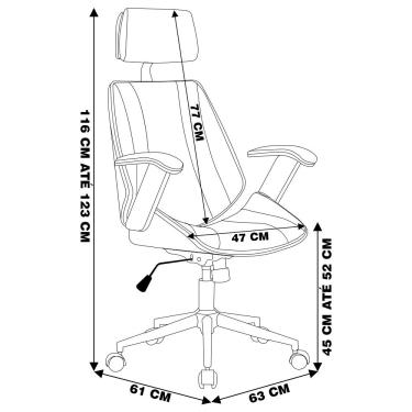 Imagem de Cadeira de Escritório Juliette Presidente Giratória Marrom - Gran Belo