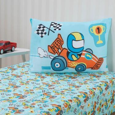 Imagem de Jogo De Cama Kids Solteiro 2 Pçs Microfibra 88x188x30cm Speed