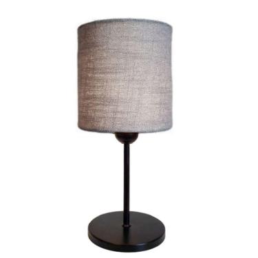 Imagem de Abajur De Cabeceira Md-2010pr Cúpula Em Tecido Cinza