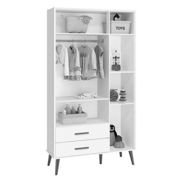 Imagem de Quarto De Bebê Isis 3 Portas Areia Acetinado Savana - Reller