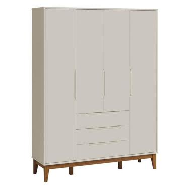 Imagem de Guarda Roupa Infantil Classic Elfe Areia Acetinado Amadeirado - Reller