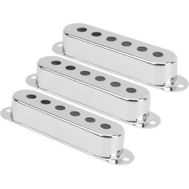 Imagem de Kit com 3 Capa Captador Single G352 CROMADA guitarra Strato - SPIRIT