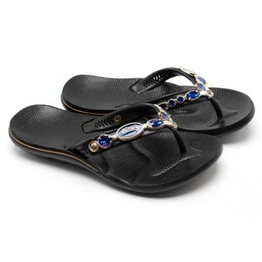 Imagem de Chinelo Feminino Alcalay Antiderrapante Para Dor Nos Pés e Pernas com Detalhe na Tira Ch06R-Feminino