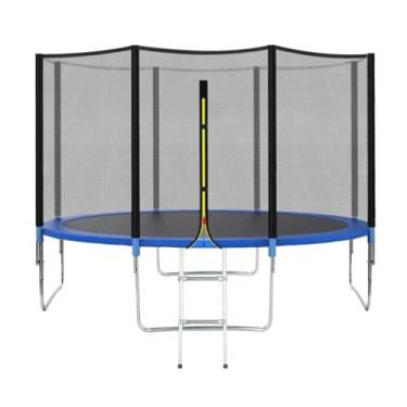 Imagem de Cama Elástica 305cm com Escada e Rede de Proteção Diâmetro 10 Pés - Ta