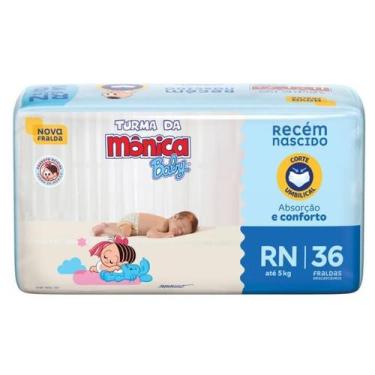 Imagem de Fralda Turma Da Monica Recém Nascido Rn 36 Unidades - Turma Da Mônica,