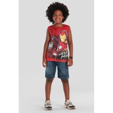Imagem de Regata infantil menino dos Vingadores Brandili-Masculino