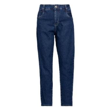 Imagem de Calça Jeans Feminina Sawary Mom Clássica Azul Escuro-Feminino