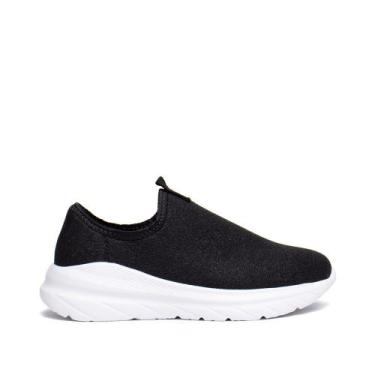 Imagem de Tênis Infantil Molekinha Calce Fácil Glitter Preto, Preto, 30