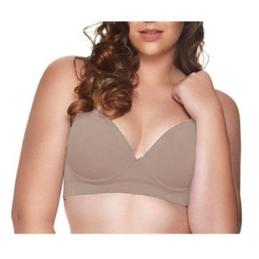 Imagem de Sutiã Bojo Sustentação Reforçado Plus Size Liebe, Chocolate, 50