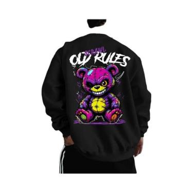 Imagem de Moletom Masculino De Outono Com Estampa De Urso Teddy, Manga Longa, Co