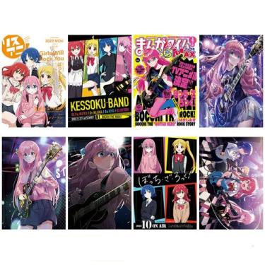 Imagem de Conjunto de pôsteres Bocchi the Rock, 8 peças, pintura de arte de anim