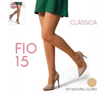 Imagem de Meia Calça Clássica Fio 15 Selene Bege, G, Bege