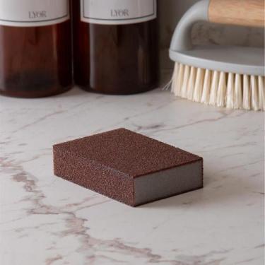 Imagem de Esponja Mágica para Limpeza Pesada 10cm x 7cm x 2,5cm Marrom - Lyor