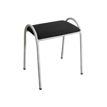 Imagem de Banco Banqueta Em Ferro E Estofado Oferta Mavie preto